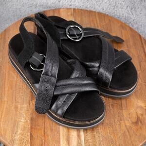 Vionic Reyna Women’s Adjustable Strap Platform Black Sandals Sz 6 $135 Msrp